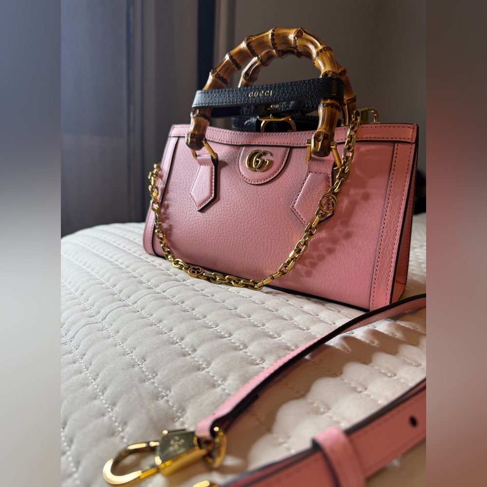 Gucci Pink Bamboo Handle Bag - Picture 7 of 12